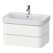 Duravit Meuble sous lavabo Happy D.2 Plus 77,5x49 cm, blanc mat soyeux, 2 tiroirs