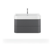 Duravit Meuble sous-lavabo Happy D.2 Plus 77,5x49 cm, graphite mat, 2 tiroirs