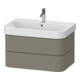 Duravit Meuble sous-lavabo Happy D.2 Plus 77,5x49 cm, gris pierre mat, 2 tiroirs-1