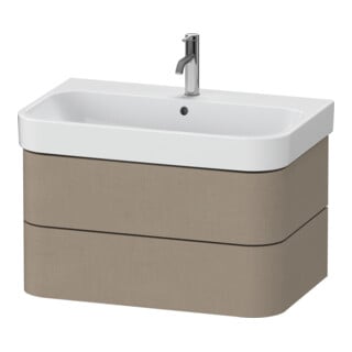 Duravit Meuble sous lavabo Happy D.2 Plus 77,5x49 cm, lin, 2 tiroirs