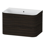 Duravit Meuble sous-lavabo Happy D.2 Plus 77,5x49 cm, no HL, noyer verni, 2 tiroirs-1