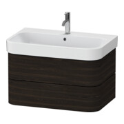 Duravit Meuble sous lavabo Happy D.2 Plus 77,5x49 cm, noyer, 2 tiroirs-1