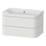 Duravit Meuble sous-lavabo Happy D.2 Plus 77,5x49 cm, sans trou, blanc mat, 2 tiroirs