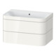 Duravit Meuble sous-lavabo Happy D.2 Plus 77,5x49 cm, sans trou robinet, blanc brillant, 2 tiroirs-1