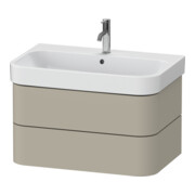 Duravit Meuble sous lavabo Happy D.2 Plus 77,5x49 cm, Tau satin, 2 tiroirs-1