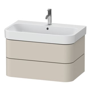 Duravit Meuble sous-lavabo Happy D.2 Plus 77,5x49 cm, Tau super mat, 2 tiroirs