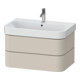 Duravit Meuble sous-lavabo Happy D.2 Plus 77,5x49 cm, Tau super mat, 2 tiroirs-1