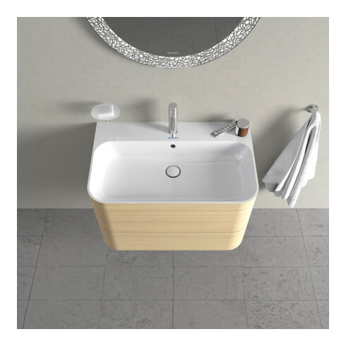 Duravit Meuble sous-lavabo Happy D.2 Plus 77,5x49cm, 1 HL, œuf médit., 2 tiroirs