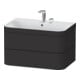 Duravit Meuble sous-lavabo Happy D.2 Plus 77,5x49cm, 2 portes, graphite mat, 2 tiroirs-1