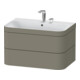 Duravit Meuble sous-lavabo Happy D.2 Plus 77,5x49cm, 2 tiroirs, st-g s-mat