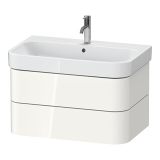 Duravit Meuble sous lavabo Happy D.2 Plus 77,5x49cm, blanc brillant, 2 tiroirs