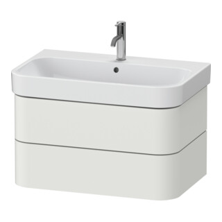 Duravit Meuble sous lavabo Happy D.2 Plus 77,5x49cm, Nord blanc mat, 2 tiroirs