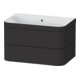 Duravit Meuble sous-lavabo Happy D.2 Plus 77,5x49cm, sans trop-plein, graphite mat, 2 tiroirs