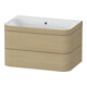 Duravit Meuble sous-lavabo Happy D.2 Plus 77,5x49cm, sans trou robinet, blanc méditerranée, 2 tiroirs-1