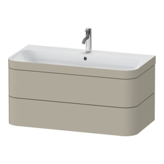 Duravit Meuble sous-lavabo Happy D.2 Plus 97,5x49 cm, 1 porte, Tau satiné, 2 tiroirs