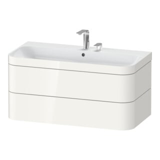 Duravit Meuble sous-lavabo Happy D.2 Plus 97,5x49 cm, 2 portes, blanc brillant, 2 tiroirs