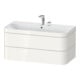 Duravit Meuble sous-lavabo Happy D.2 Plus 97,5x49 cm, 2 portes, blanc brillant, 2 tiroirs-1
