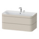 Duravit Meuble sous lavabo Happy D.2 Plus 97,5x49 cm, 2 portes, taupe mat, 2 tiroirs-1