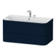Duravit Meuble sous-lavabo Happy D.2 Plus 97,5x49 cm, 2 tiroirs, bleu mat s-matt