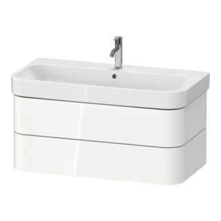 Duravit Meuble sous-lavabo Happy D.2 Plus 97,5x49 cm, blanc brillant, 2 tiroirs