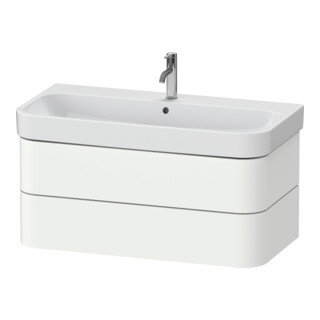 Duravit Meuble sous lavabo Happy D.2 Plus 97,5x49 cm, blanc mat soyeux, 2 tiroirs