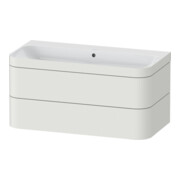 Duravit Meuble sous-lavabo Happy D.2 Plus 97,5x49 cm, sans trou, blanc mat, 2 tiroirs