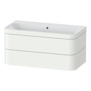 Duravit Meuble sous-lavabo Happy D.2 Plus 97,5x49 cm, sans trou, blanc mat, 2 tiroirs