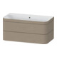 Duravit Meuble sous-lavabo Happy D.2 Plus 97,5x49 cm, sans trou, lin, 2 tiroirs