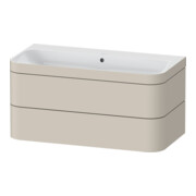 Duravit Meuble sous-lavabo Happy D.2 Plus 97,5x49 cm, sans trou, taupe mat, 2 tiroirs