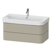 Duravit Meuble sous lavabo Happy D.2 Plus 97,5x49 cm, Tau mat soyeux, 2 tiroirs