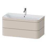 Duravit Meuble sous lavabo Happy D.2 Plus 97,5x49cm, 1 porte, taupe mat, 2 tiroirs