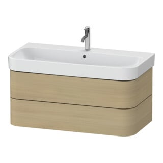 Duravit Meuble sous lavabo Happy D.2 Plus 97,5x49cm, chêne méditerranéen, 2 tiroirs