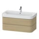 Duravit Meuble sous lavabo Happy D.2 Plus 97,5x49cm, chêne méditerranéen, 2 tiroirs-1
