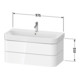 Duravit Meuble sous-lavabo Happy D.2 Plus 97,5x49cm, lin, 2 tiroirs-3