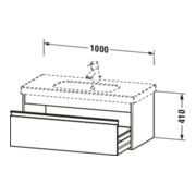 Duravit Meuble sous-lavabo Ketho 100x45,5 cm, bas, 1 tiroir, suspendu-5