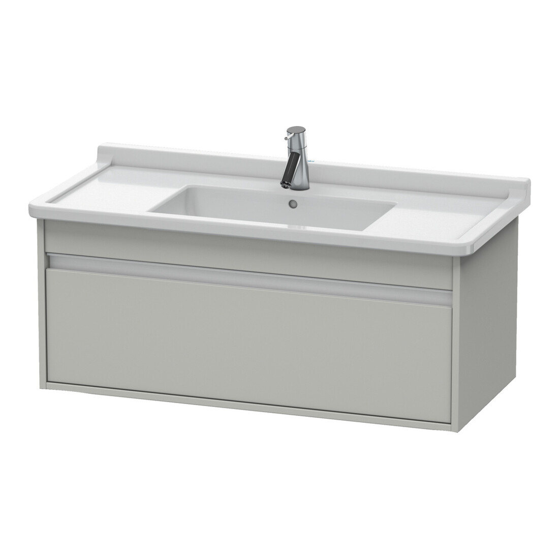 Duravit Meuble sous-lavabo Ketho 100x45,5 cm, béton gris, 1 tiroir, suspendu