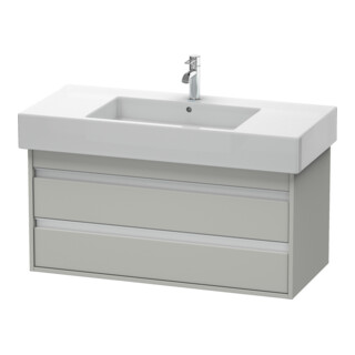 Duravit Meuble sous lavabo Ketho 100x45,5 cm, béton gris, 2 tiroirs, suspendu