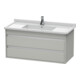 Duravit Meuble sous-lavabo Ketho 100x45,5 cm, béton gris, 2 tiroirs, suspendu-1