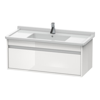 Duravit Meuble sous lavabo Ketho 100x45,5 cm, blanc brillant, 1 tiroir, suspendu
