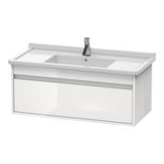 Duravit Meuble sous lavabo Ketho 100x45,5 cm, blanc brillant, 1 tiroir, suspendu