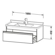 Duravit Meuble sous-lavabo Ketho 100x45,5 cm, blanc mat, 1 tiroir, suspendu-5