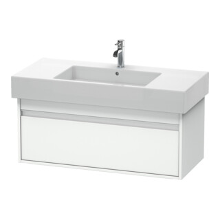 Duravit Meuble sous-lavabo Ketho 100x45,5 cm, blanc mat, 1 tiroir, suspendu