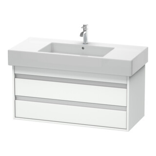 Duravit Meuble sous-lavabo Ketho 100x45,5 cm, blanc mat, 2 tiroirs, suspendu