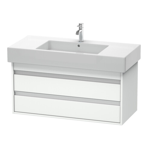 Duravit Meuble sous-lavabo Ketho 100x45,5 cm, blanc mat, 2 tiroirs, suspendu