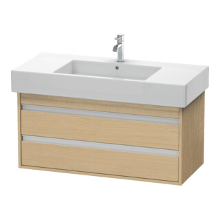Duravit Meuble sous-lavabo Ketho 100x45,5 cm, blanc œuf, 2 tiroirs, suspendu