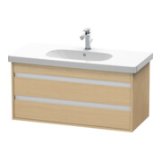 Duravit Meuble sous-lavabo Ketho 100x45,5 cm, chêne œuf, 2 tiroirs, suspendu