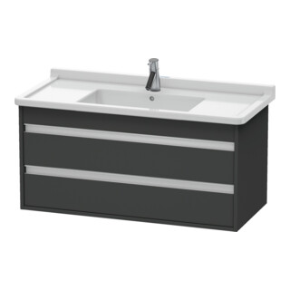 Duravit Meuble sous-lavabo Ketho 100x45,5 cm, graph ma, 2 tiroirs, suspendu