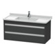 Duravit Meuble sous-lavabo Ketho 100x45,5 cm, graph ma, 2 tiroirs, suspendu-1