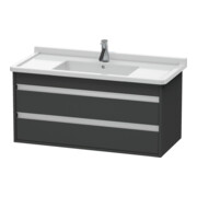 Duravit Meuble sous-lavabo Ketho 100x45,5 cm, graph ma, 2 tiroirs, suspendu