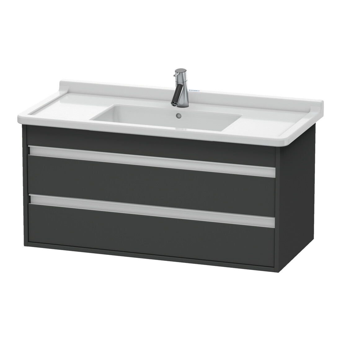 Duravit Meuble sous-lavabo Ketho 100x45,5 cm, graph ma, 2 tiroirs, suspendu